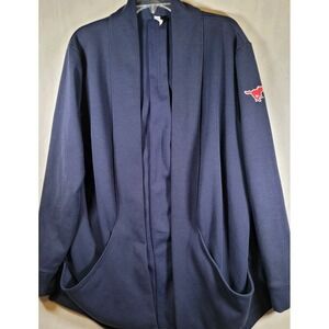 Under Armour SMU Mustangs Cardigan Womens Size XXL Navy Blue Code Gear Loose Fit